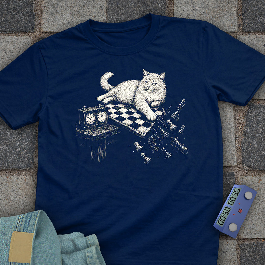 Cat Attention Chess T-Shirt