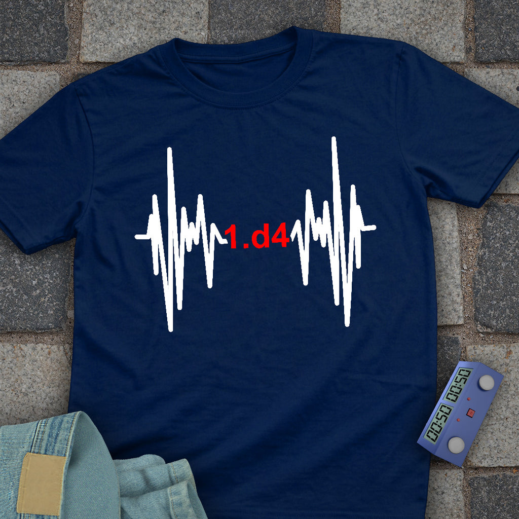 Heartbeat 1.d4 Chess T-Shirt