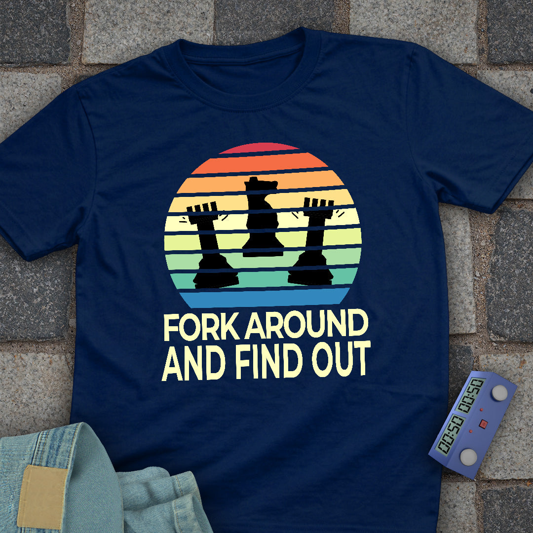 Fork & Find Out Chess T-Shirt