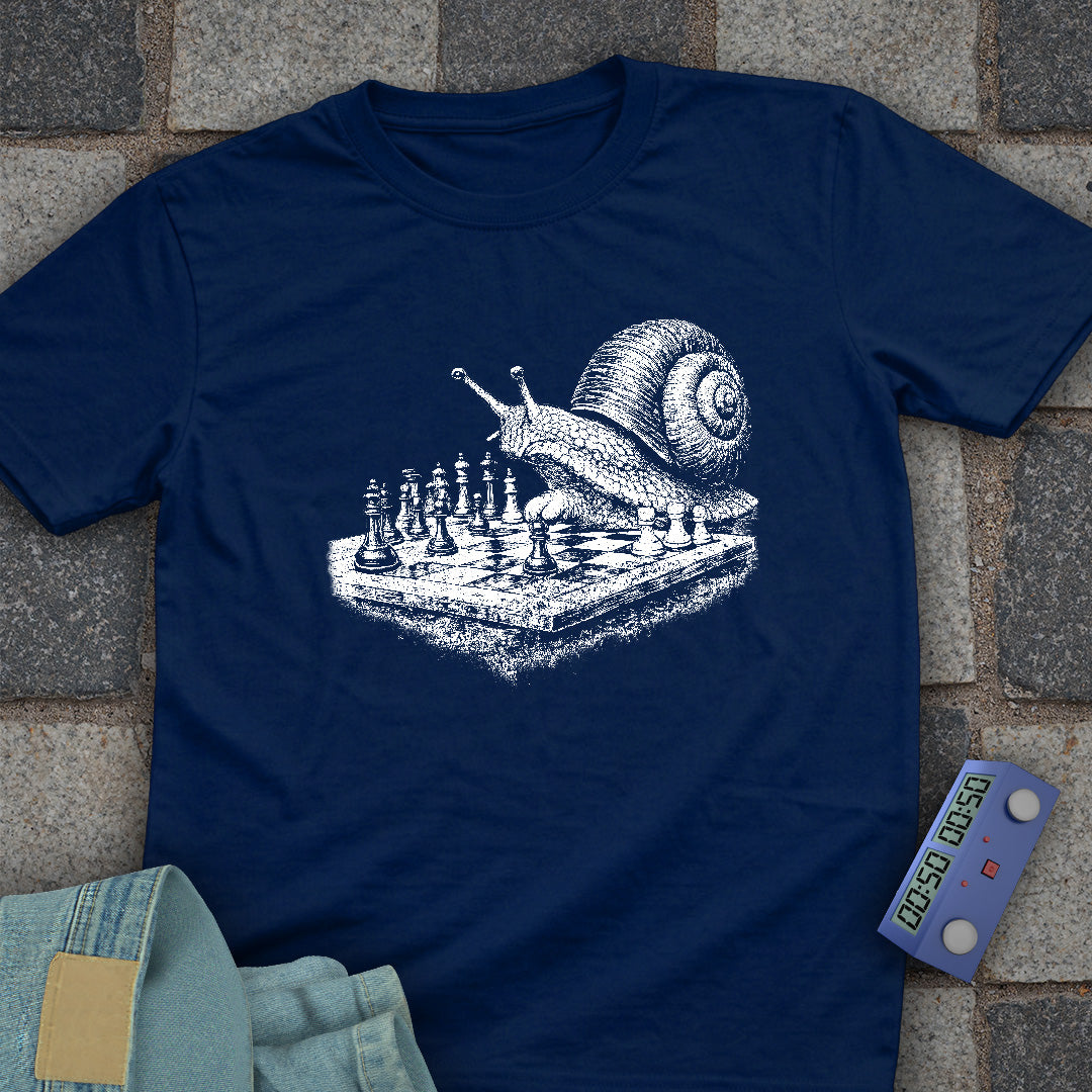 Snail Playing Chess T-Shirt