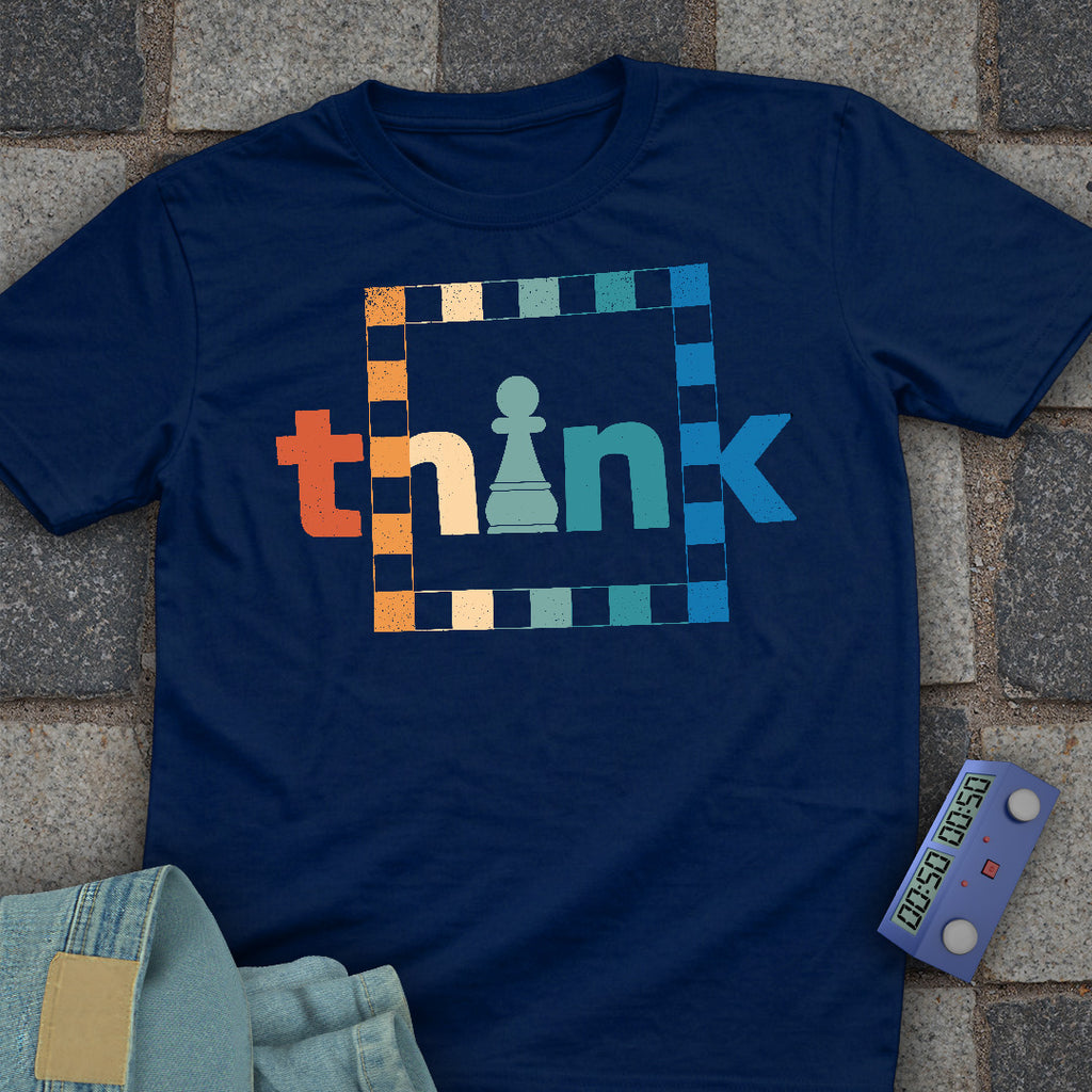 Think Checkered Retro T-Shirt