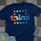 Think Checkered Retro T-Shirt
