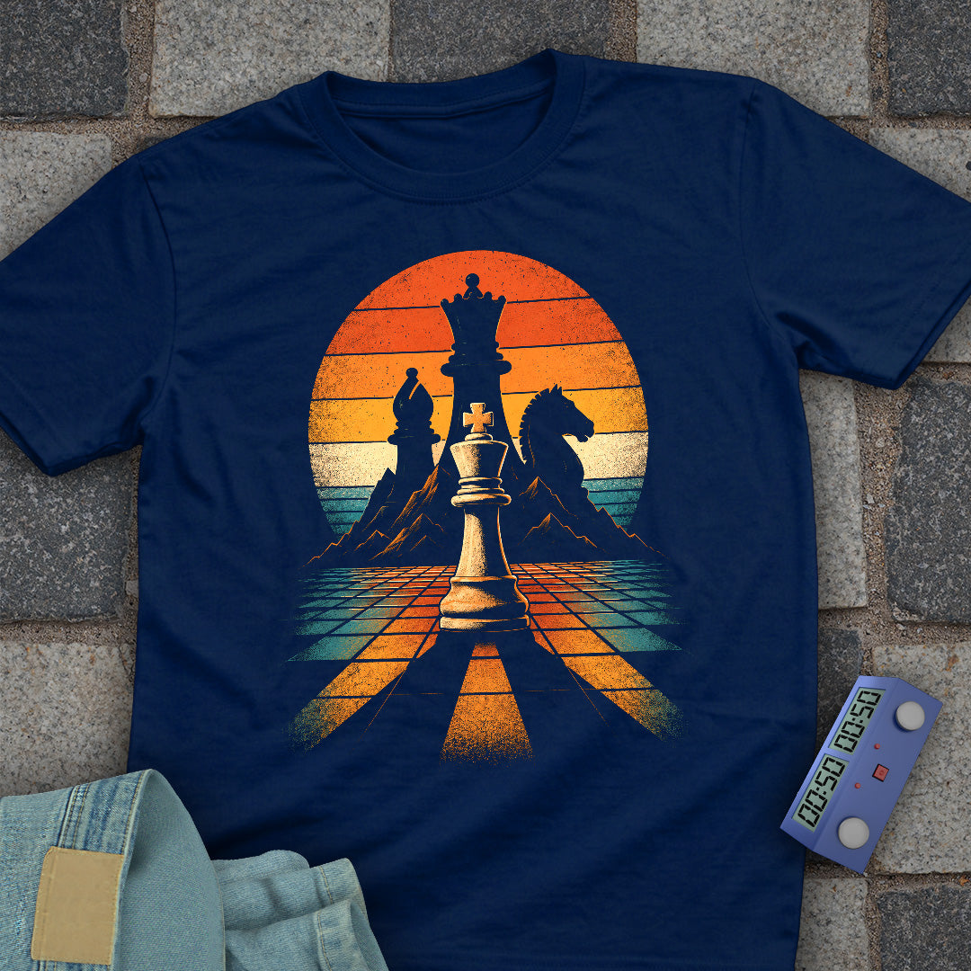 Retro Mountain Chess T-Shirt