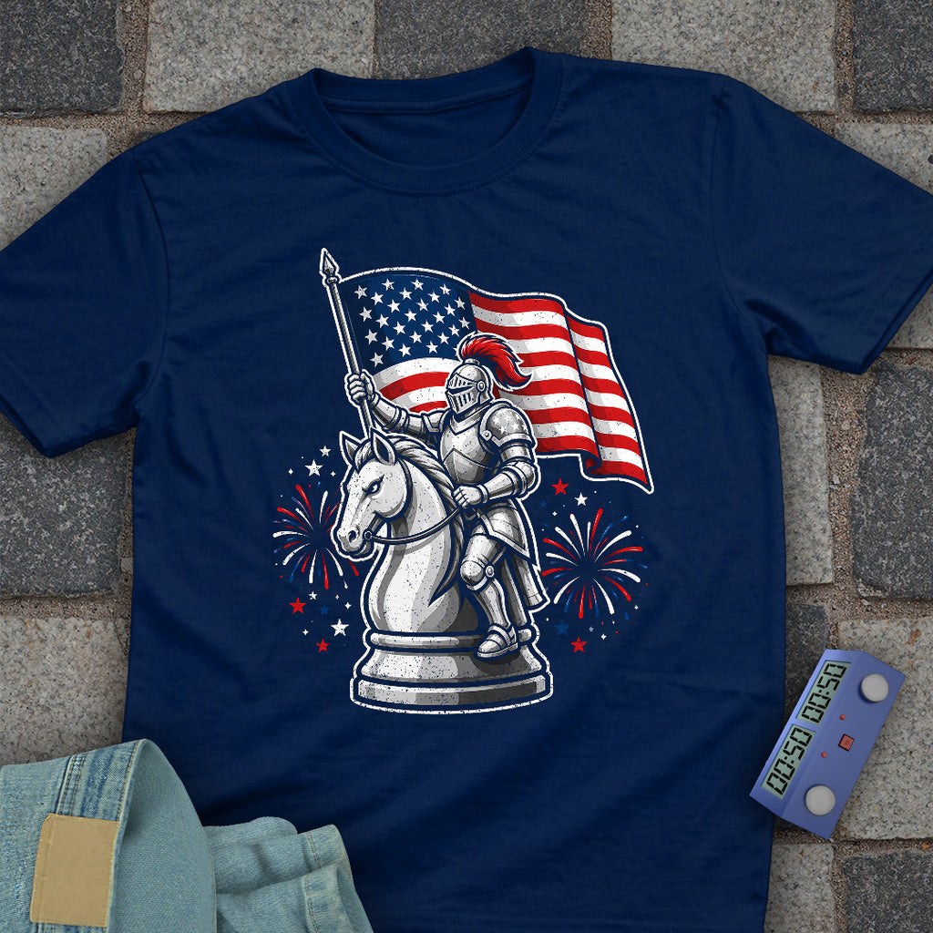 Chess Knight Independence Day T-Shirt