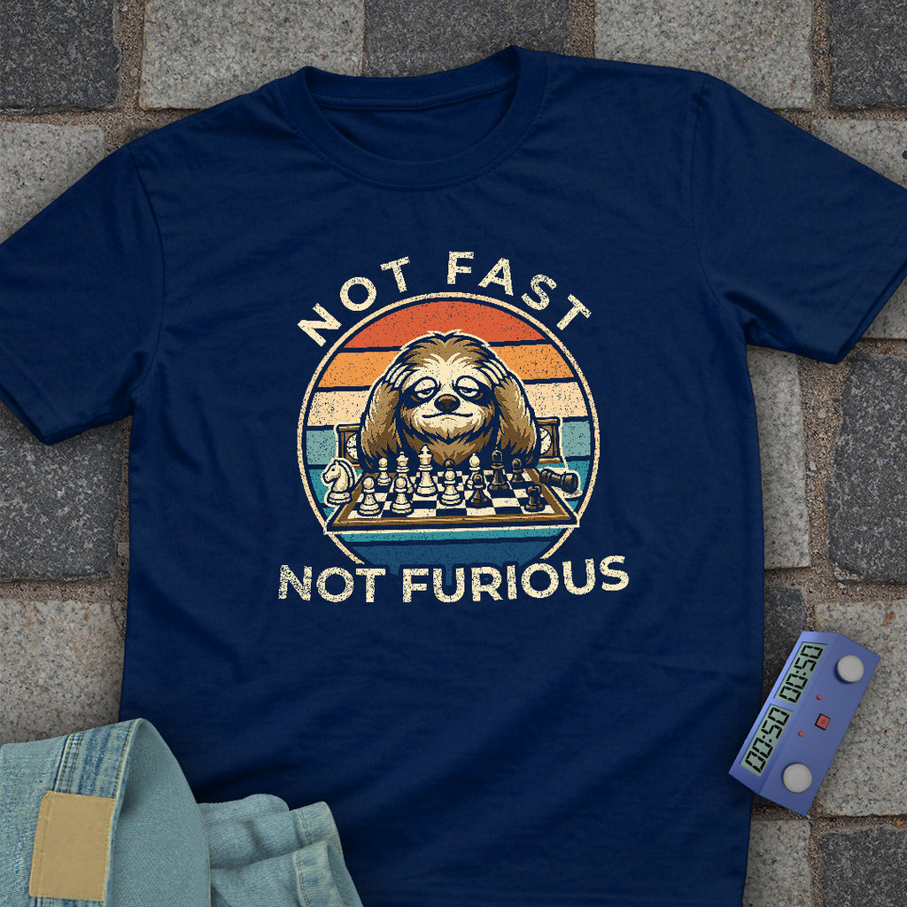 Sloth not Furious Chess T-Shirt