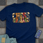 Patchwork Chess T-Shirt (Printed Patch Effect)