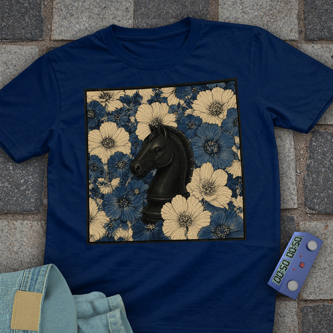 Knight Floral Chess T-Shirt