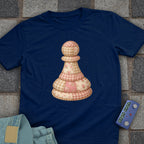 Patchwork Pawn Chess T-Shirt (Printed Patch Effect)