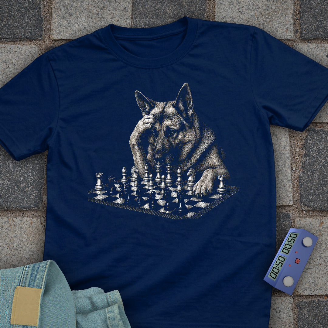 German Sherpherd Chess T-Shirt