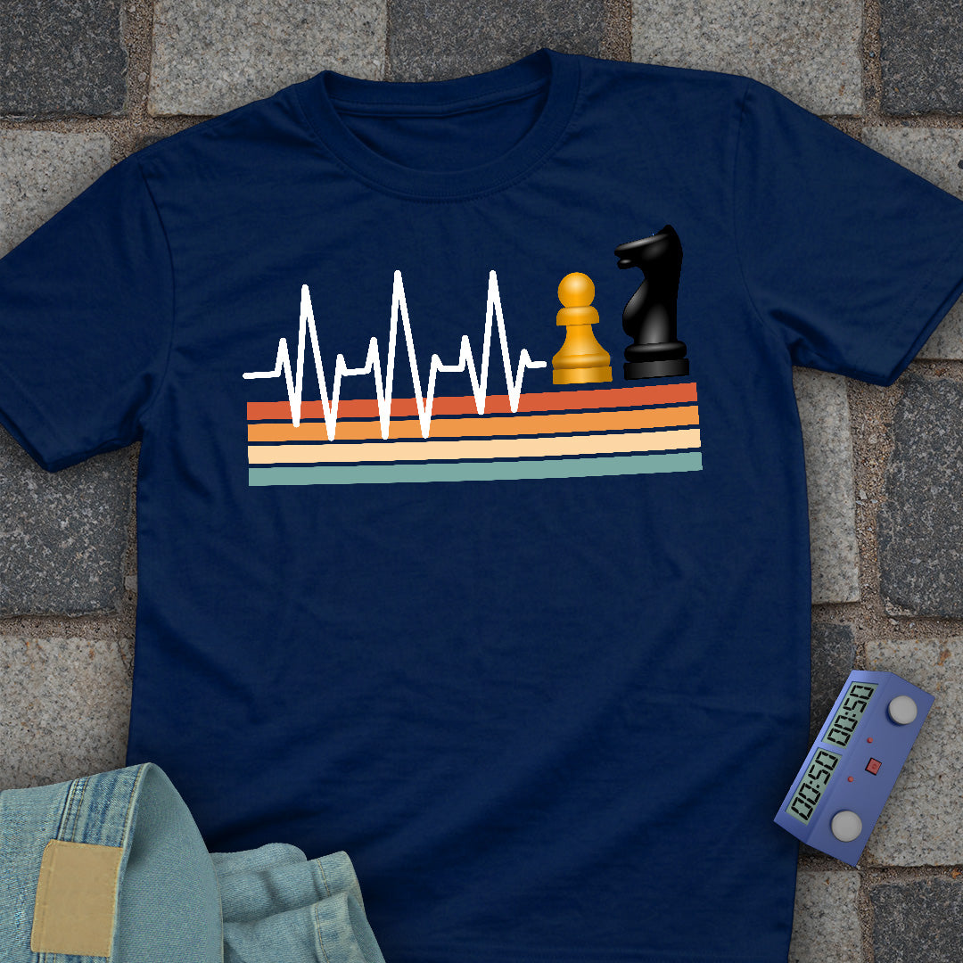 Retro Heartbeat Chess T-Shirt