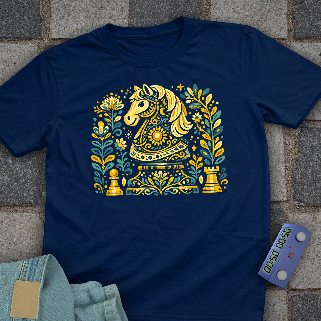 Knight Floral Chess T-Shirt