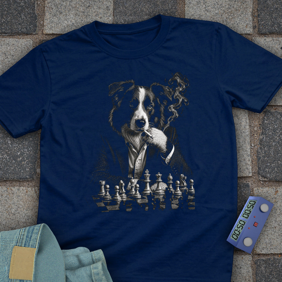 Border Collie Dog Smoking T-Shirt