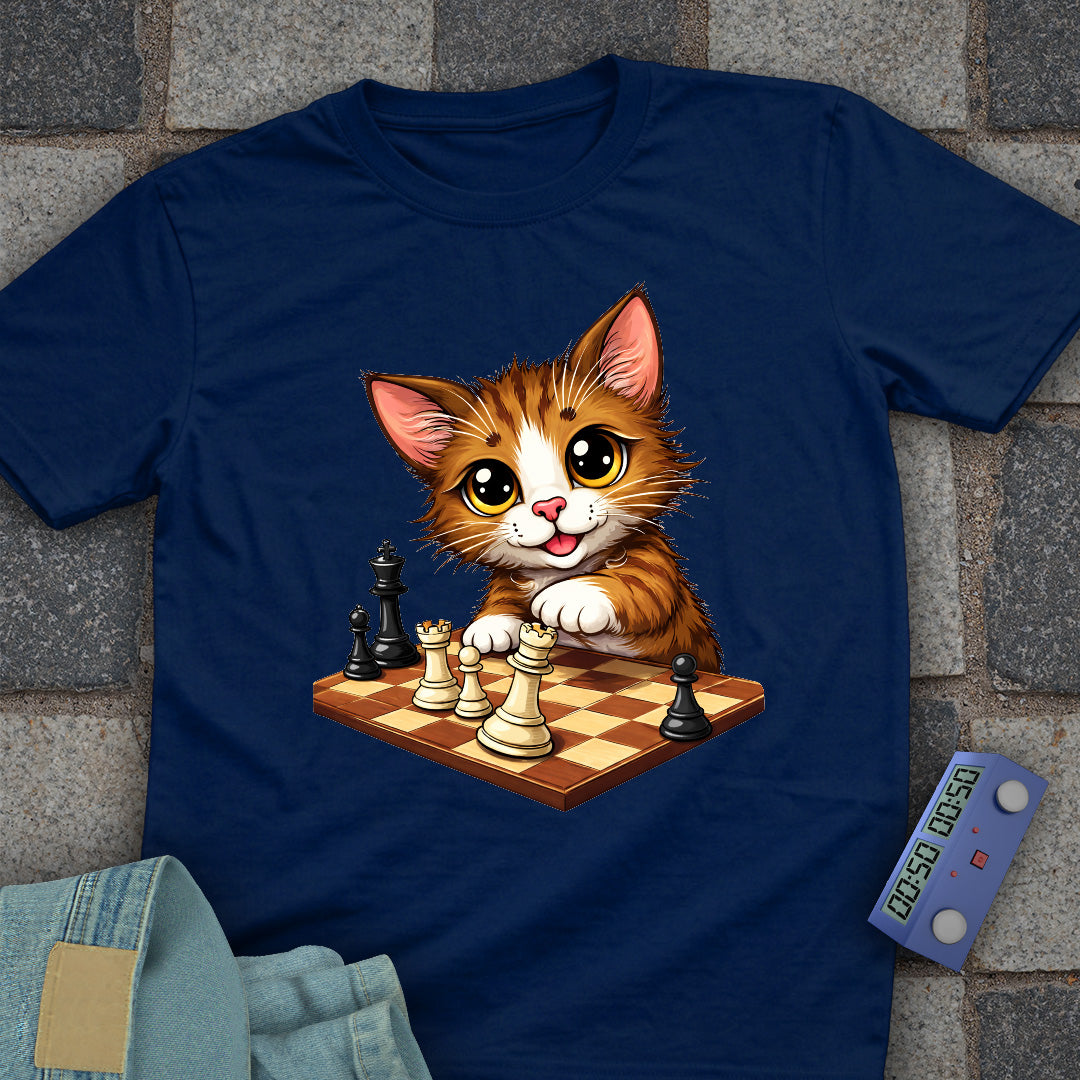 Cat playing Chess T-Shirt