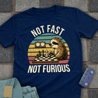 Not Fast. Not Furious Chess Retro T-Shirt