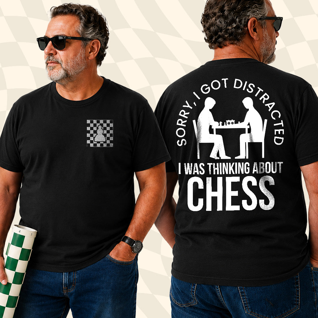 Sorry, Distracted Chess Pocket T-Shirt