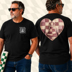Patchwork Heart Chess Pocket T-Shirt