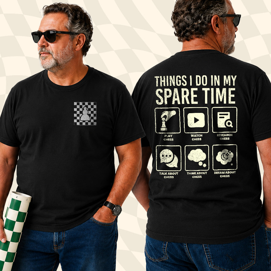 Spare Time Chess Pocket T-Shirt