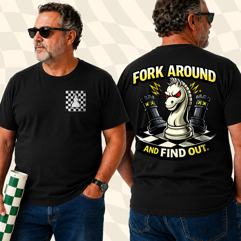 Fork & Find Out Chess Pocket T-Shirt
