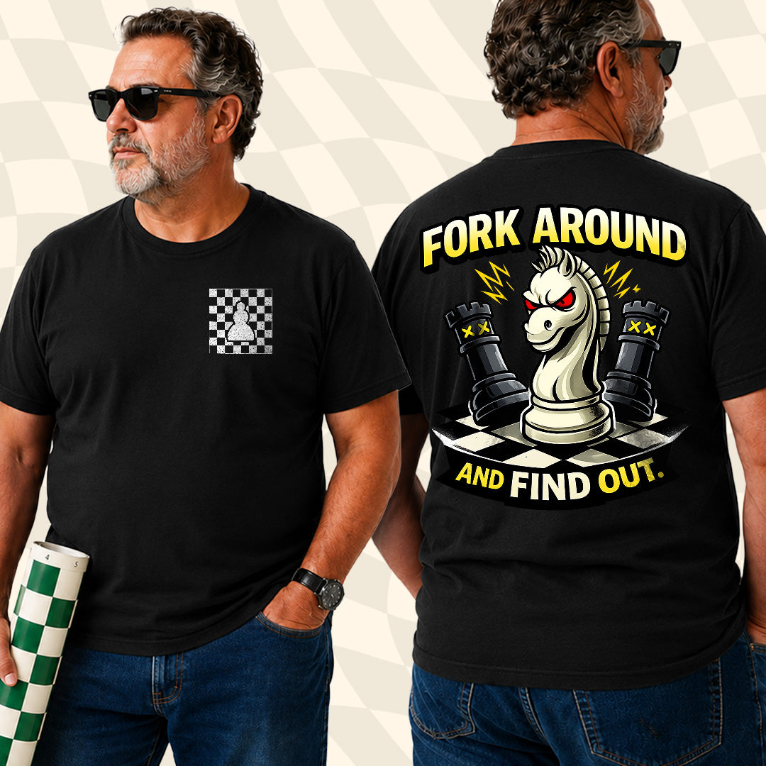 Fork & Find Out Chess Pocket T-Shirt