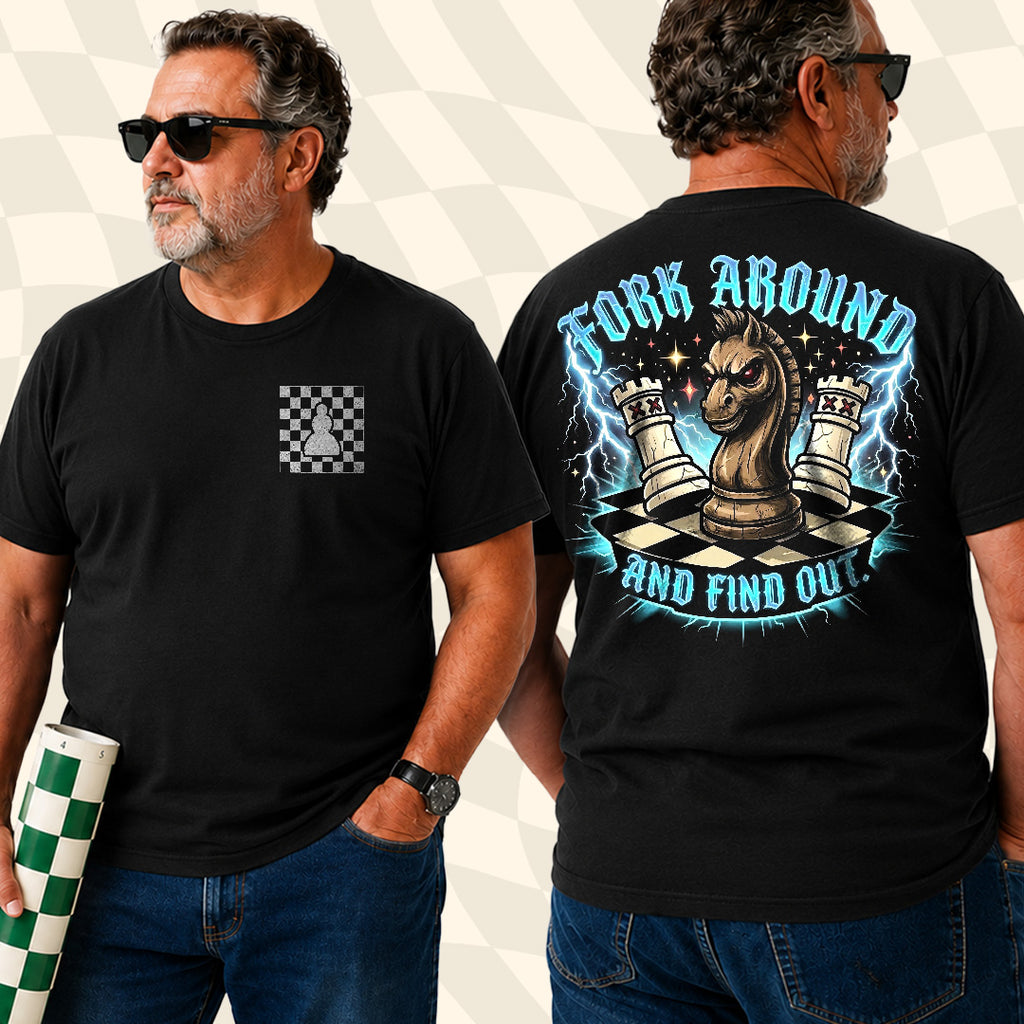 Fork & Find Out Chess Pocket T-Shirt