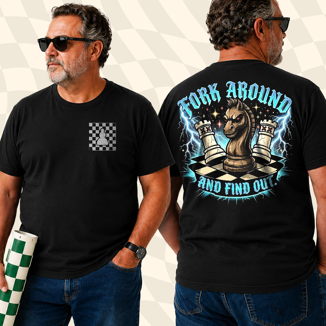 Fork & Find Out Chess Pocket T-Shirt