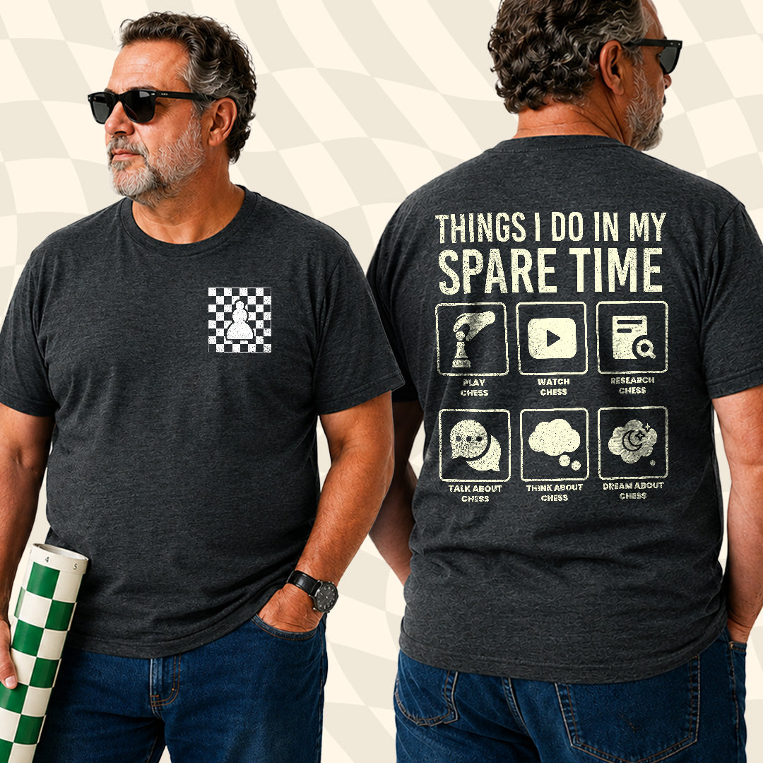 Spare Time Chess Pocket T-Shirt