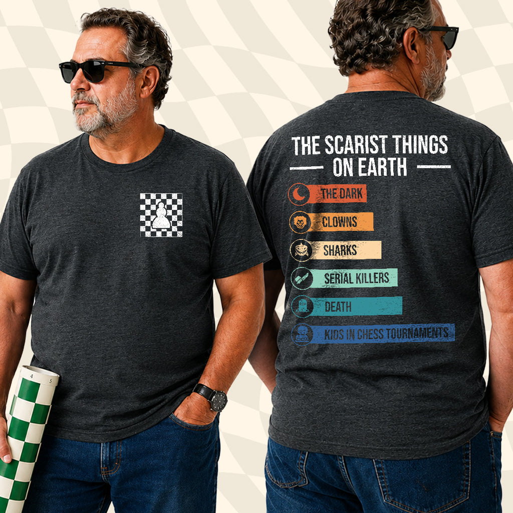 Scary Chess Kids Pocket T-Shirt