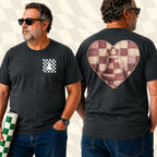 Patchwork Heart Chess Pocket T-Shirt