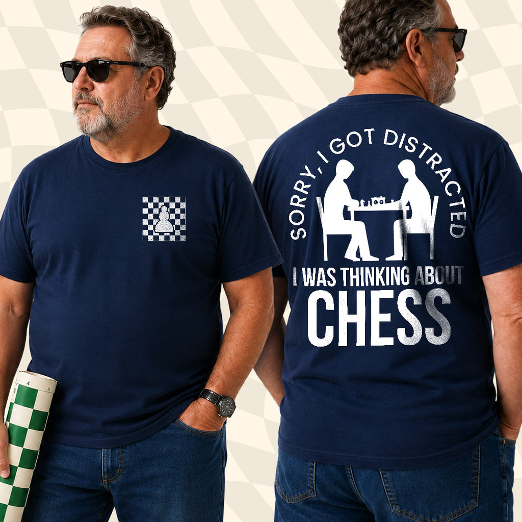 Sorry, Distracted Chess Pocket T-Shirt