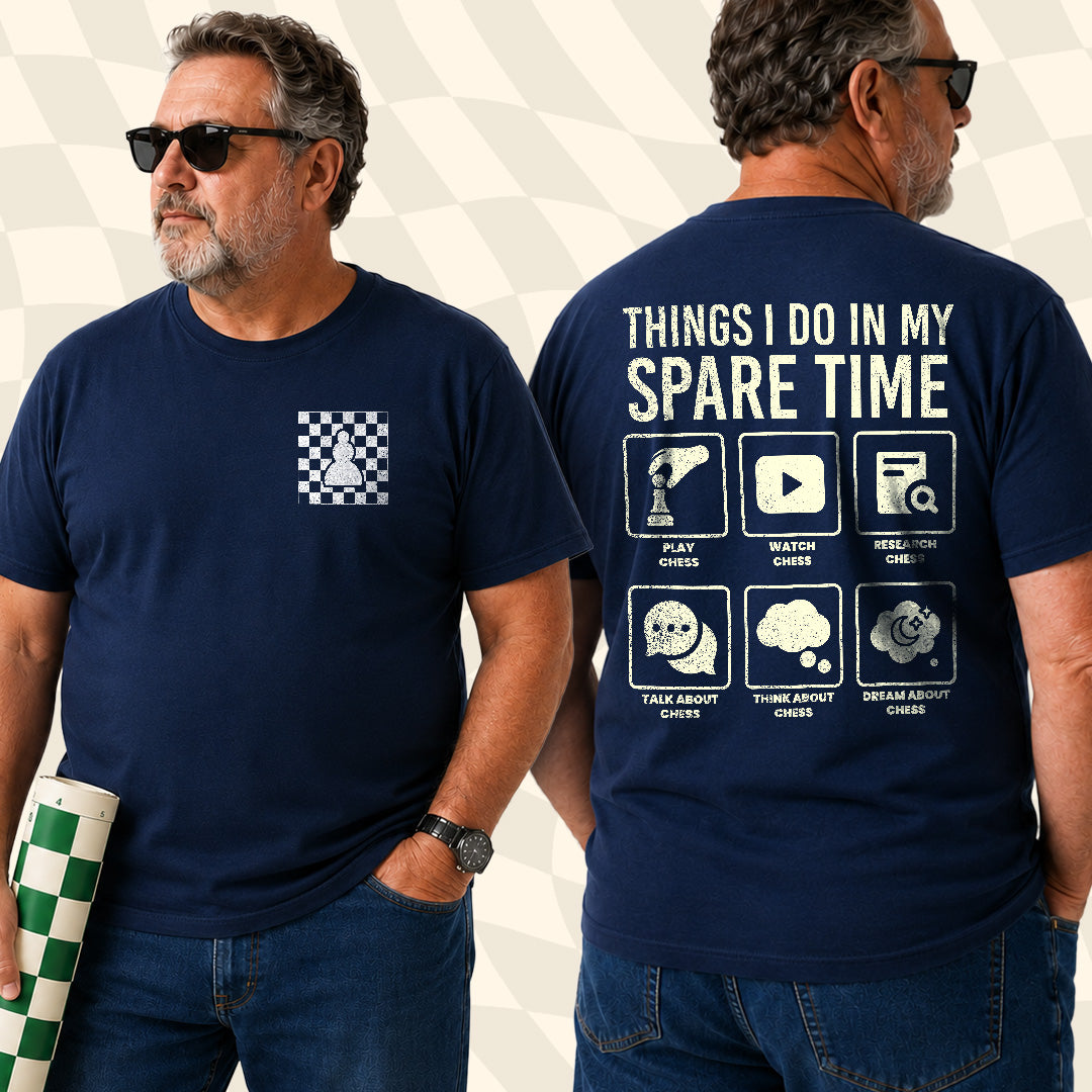 Spare Time Chess Pocket T-Shirt