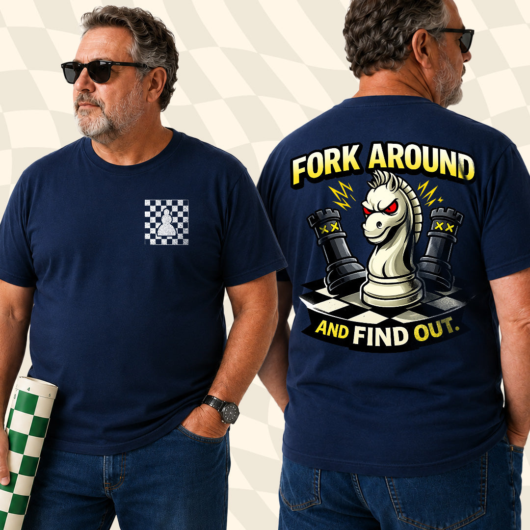 Fork & Find Out Chess Pocket T-Shirt