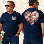 Patchwork Heart Chess Pocket T-Shirt