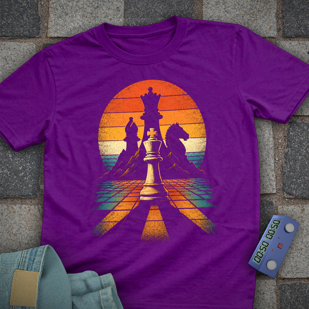 Retro Mountain Chess T-Shirt