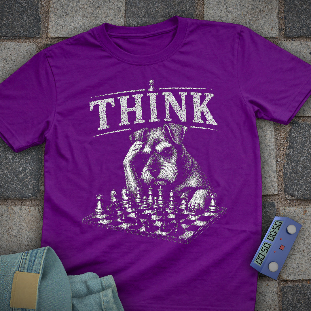 Schnauzer Think Chess T-Shirt