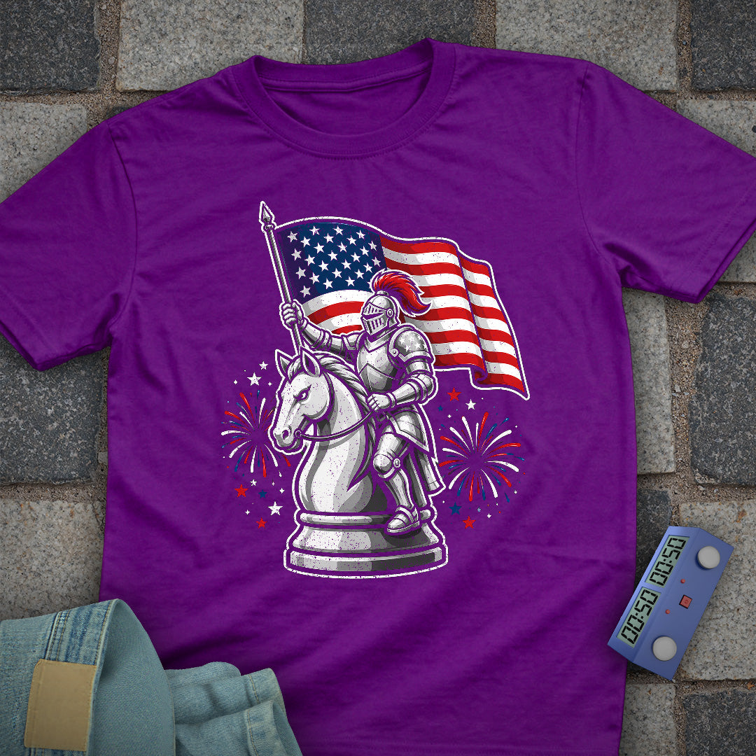 Chess Knight Independence Day T-Shirt