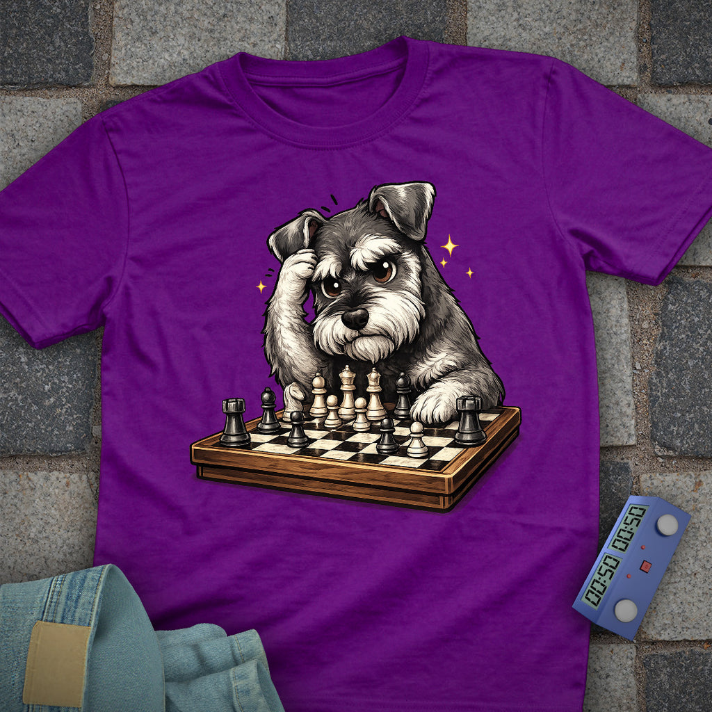 Schnauzer Dog Chess T-Shirt