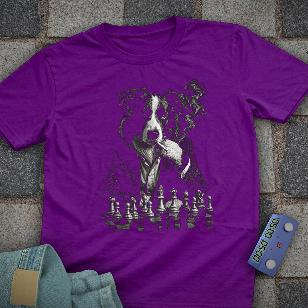 Border Collie Dog Smoking T-Shirt