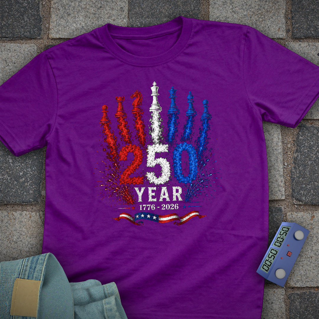 250th Year July 4th Chess T-Shirt