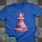 Patchwork Queen Chess T-Shirt (Printed Patch Effect)