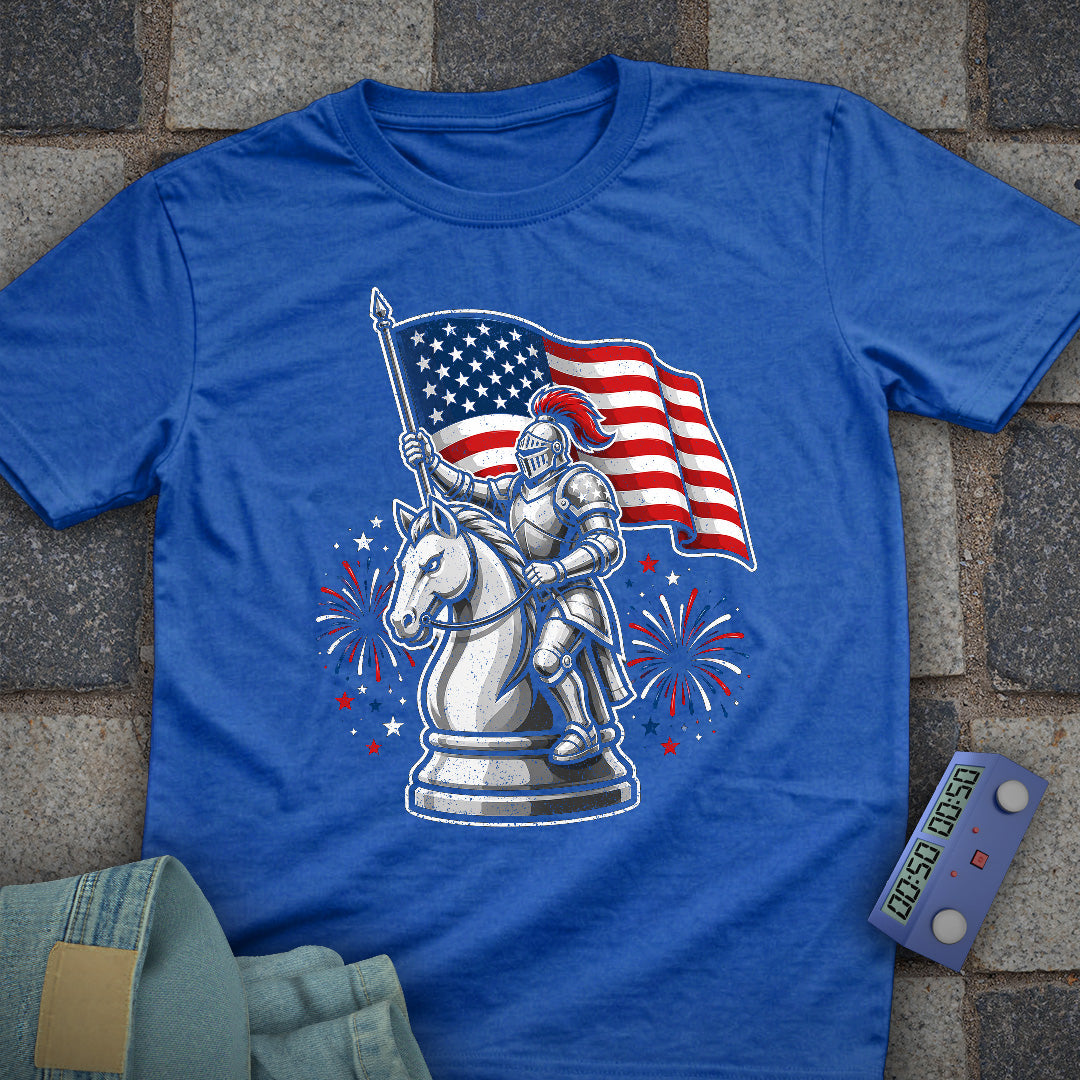 Chess Knight Independence Day T-Shirt