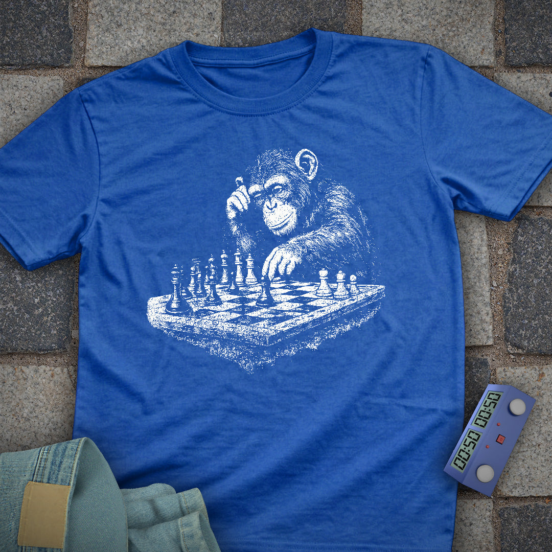 Chimp Playing Chess T-Shirt