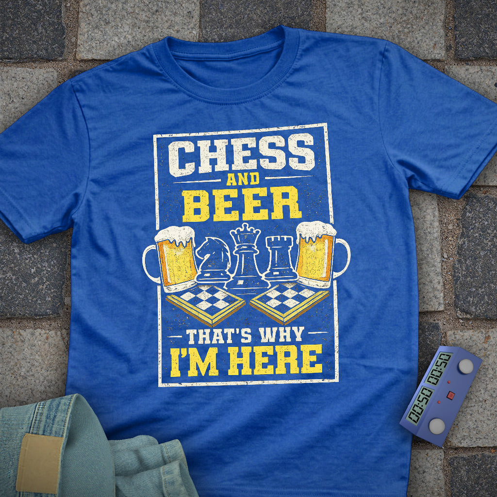 Chess & Beer Here T-Shirt