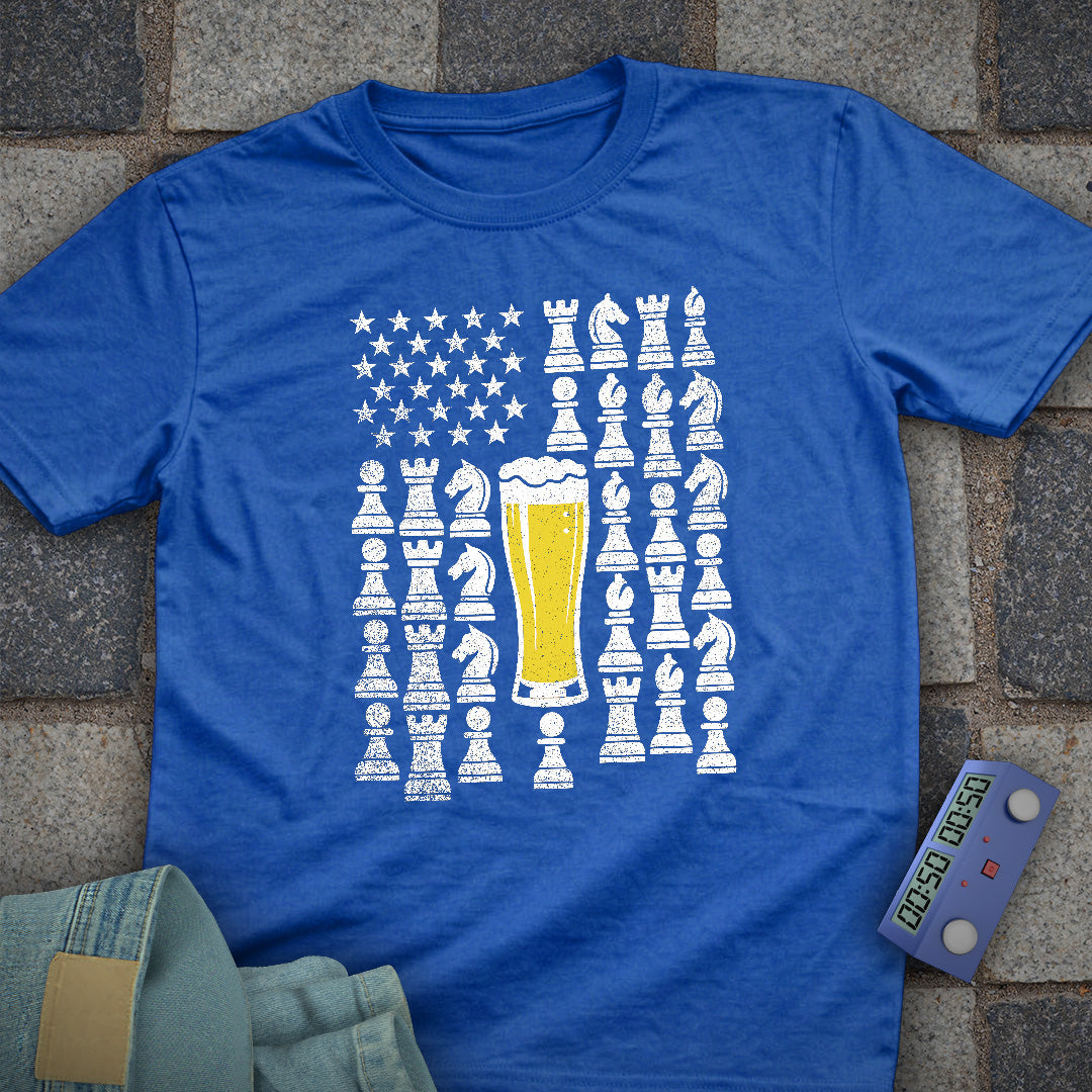 Beer Flag Chess T-Shirt
