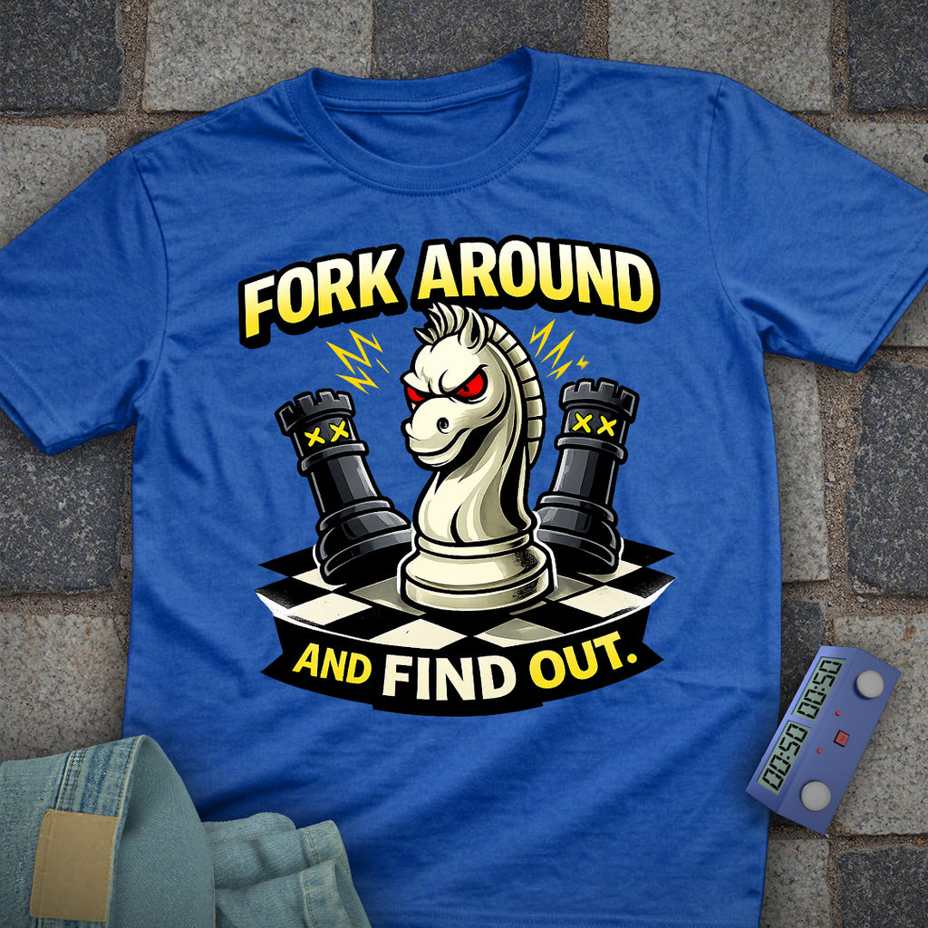Fork & Find Out Chess T-Shirt