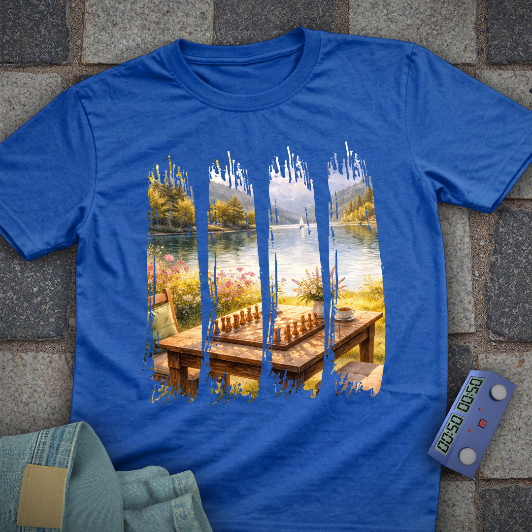 Water Color Paint Strips Chess T-Shirt