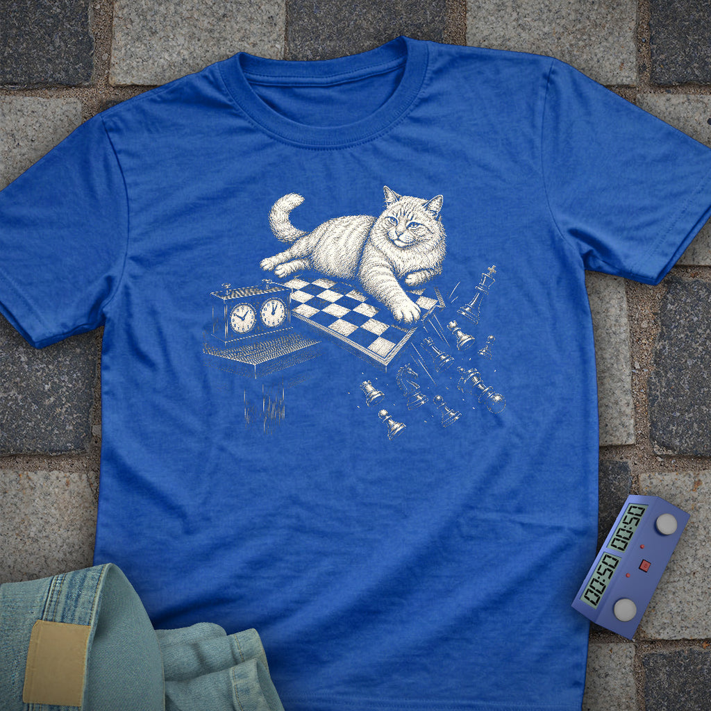 Cat Attention Chess T-Shirt