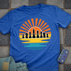 Retro Sunset Chess T-Shirt