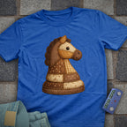 Patchwork Knight Chess T-Shirt (Printed Patch Effect)