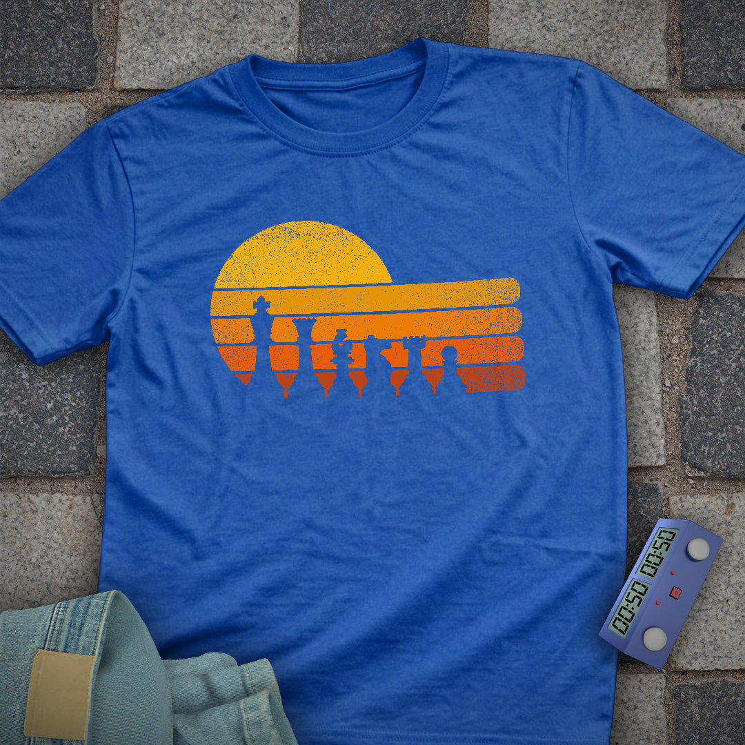 Sunset Vintage Chess T-Shirt