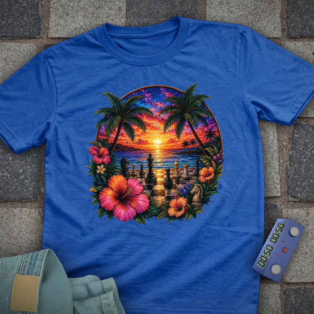 Hibiscus Flower Chess T-Shirt